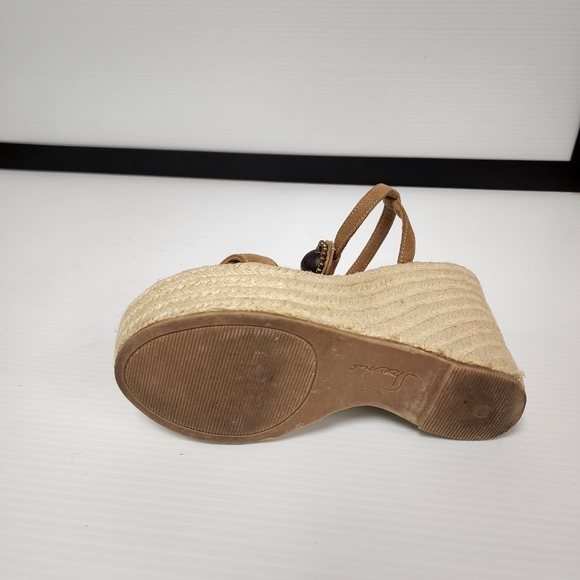 Skemo Embellished Open Toe  Espadrille Woven Wedge Heel Sandal Size 7 - Picture 7 of 12
